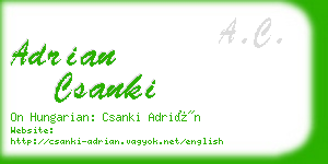 adrian csanki business card